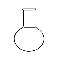 Balão fundo redondo colo estreiro/ Round Bottom flask Narrow neck / Matraz esférico